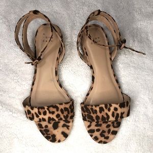 Cheetah Sandals, low heel